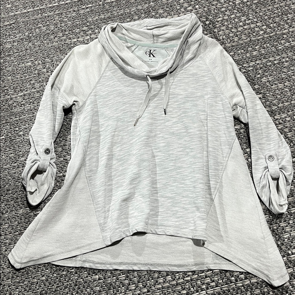 Calvin Klein | Grey Cowl Neck 3/4 Sleeve Sweater